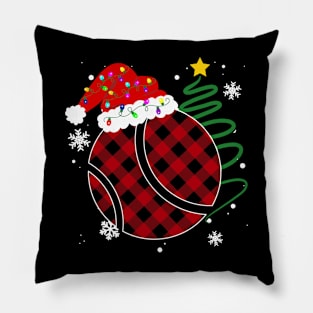 Buffalo Red Plaid Tennis Ball Christmas Sport Xmas Pajama Pillow