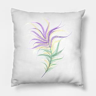 Ostrich Feather Mardi Gras Pillow