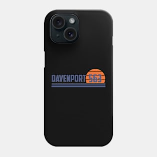 563 Davenport Iowa Area Code Phone Case