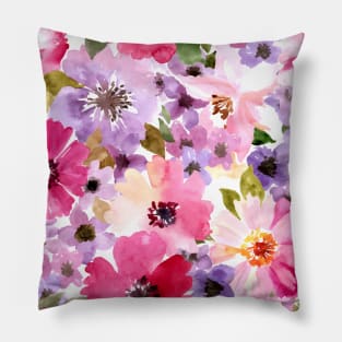 Watercolor floral Pillow