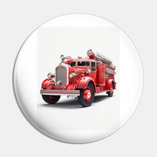 Art Deco Fire Truck Pin