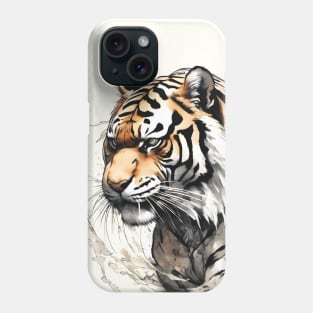 Tiger Japanese Ink painting Phone Case