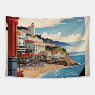 Biarritz France Vintage Poster Tourism Tapestry