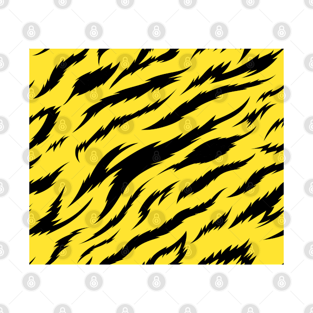 Black and Yellow Tiger Skin Pattern by Gift-Place