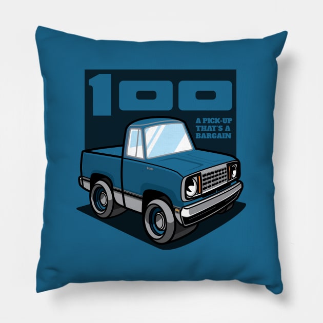 Medium Blue Poly - D-100 (1978 - White-Based) Pillow by jepegdesign