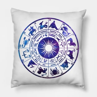 Zodiac signs circle Pillow