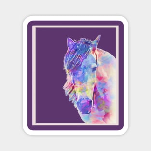 Abstract Horse Head Pastels Magnet