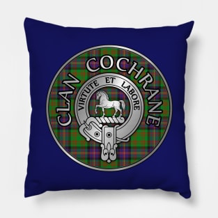 Clan Cochrane Crest & Tartan Pillow