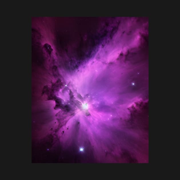 Bright Purple Nebula Space & Stars by VersoDigitalDesign