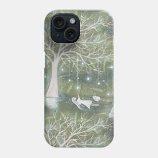 Fabulous heroes and animals, fairytale plants in lights Phone Case