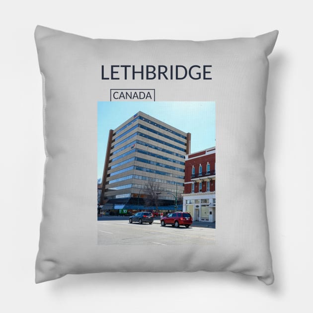 Lethbridge Alberta City Canada Gift for Canadian Canada Day Present Souvenir T-shirt Hoodie Apparel Mug Notebook Tote Pillow Sticker Magnet Pillow by Mr. Travel Joy