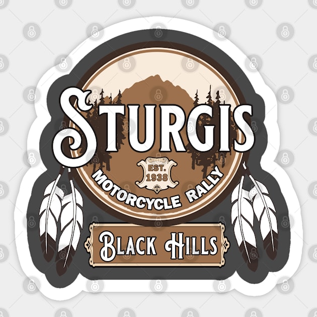 Sturgis Motorcycle Rally Black Hills Est. 1938 - Sturgis - Sticker ...