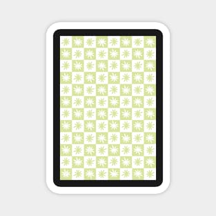 Copy of Lisa Says Gah Inspired Checkered Flower Trendy Sage Green Magnet