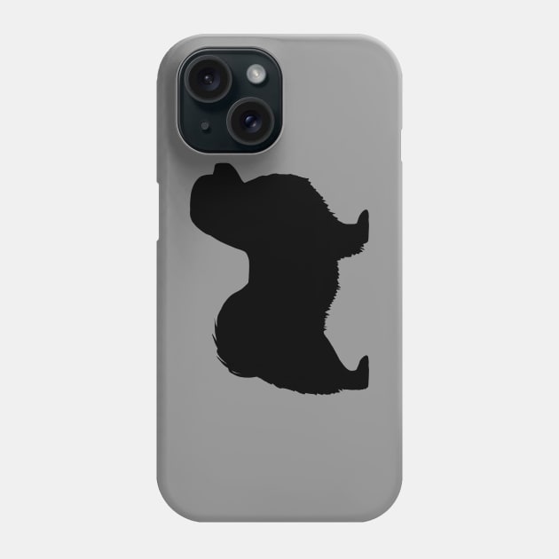 Tibetan Spaniel Silhouette Phone Case by Coffee Squirrel