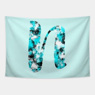 Paint Splash Letter N Tapestry