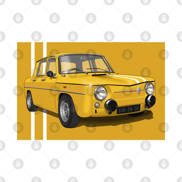 Renault R8 Gordini in yellow by candcretro