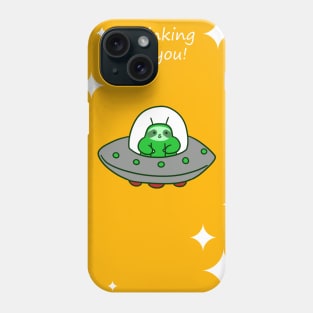 "Thinking of You" Alien UFO Sloth Phone Case