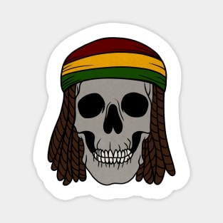 Rasta Skull with Dreadlocks, Rastafarian, Jamaica Magnet