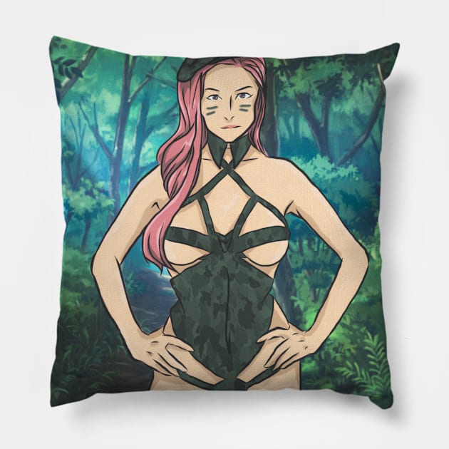 Forest Badass Pillow by RandomAlice