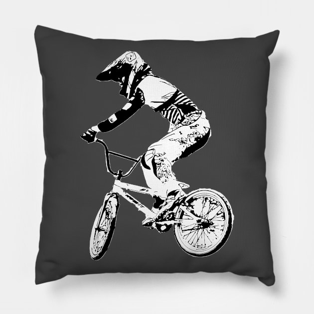 bmx Pillow by rickylabellevie