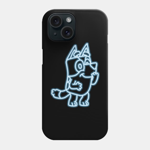 Bluey neon Phone Case by BrayInk