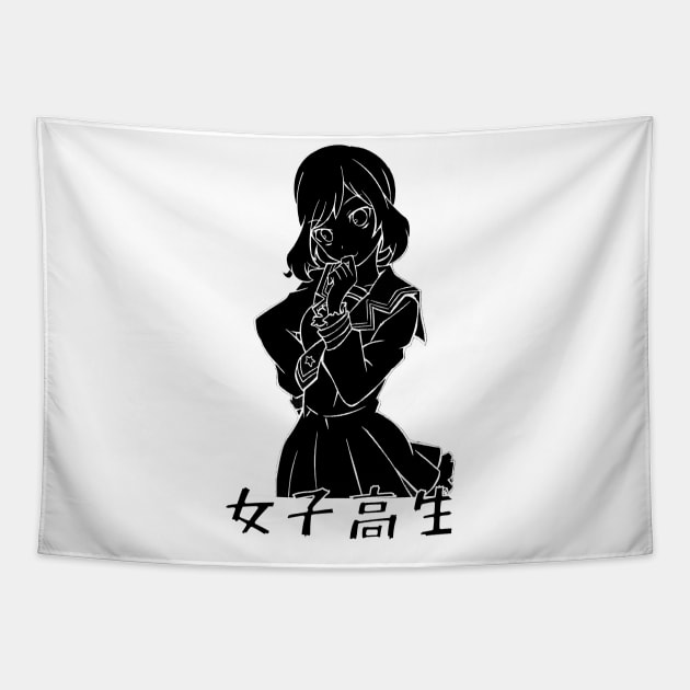 SCHOOL GIRL - SAD JAPANESE AESTHETIC Tapestry by Poser_Boy