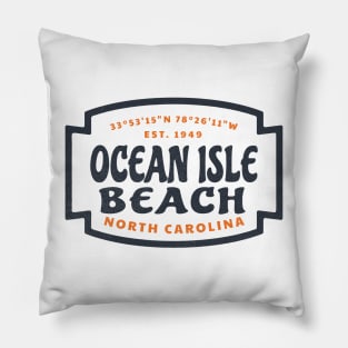 Ocean Isle Beach, NC Summer Vacation Beach Trip Pillow