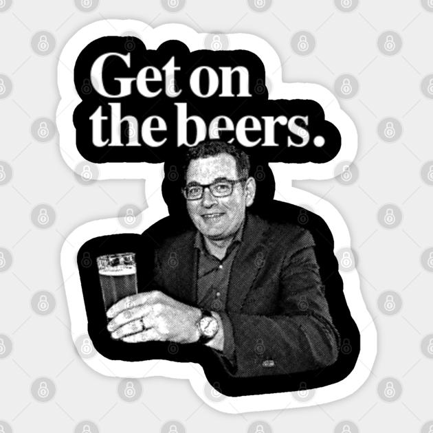Get On The Beers Get On The Beers Sticker Teepublic Au