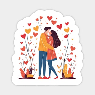 Valentine Romantic couple love birds Magnet