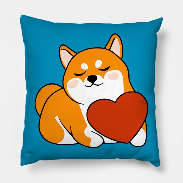 Romantic Shibe 01 Pillow by GAz