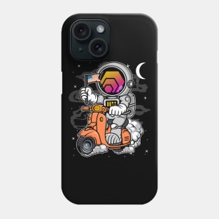 Astronaut Scooter HEX Coin To The Moon HEX Crypto Token Cryptocurrency Blockchain Wallet Birthday Gift For Men Women Kids Phone Case