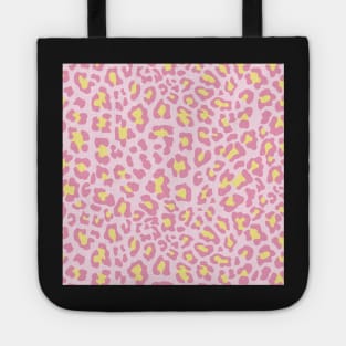 Pink and Yellow Leopard Print Tote