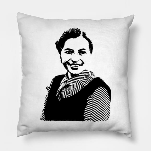 Rosa Parks Portrait Pillow by Zacharys Harris