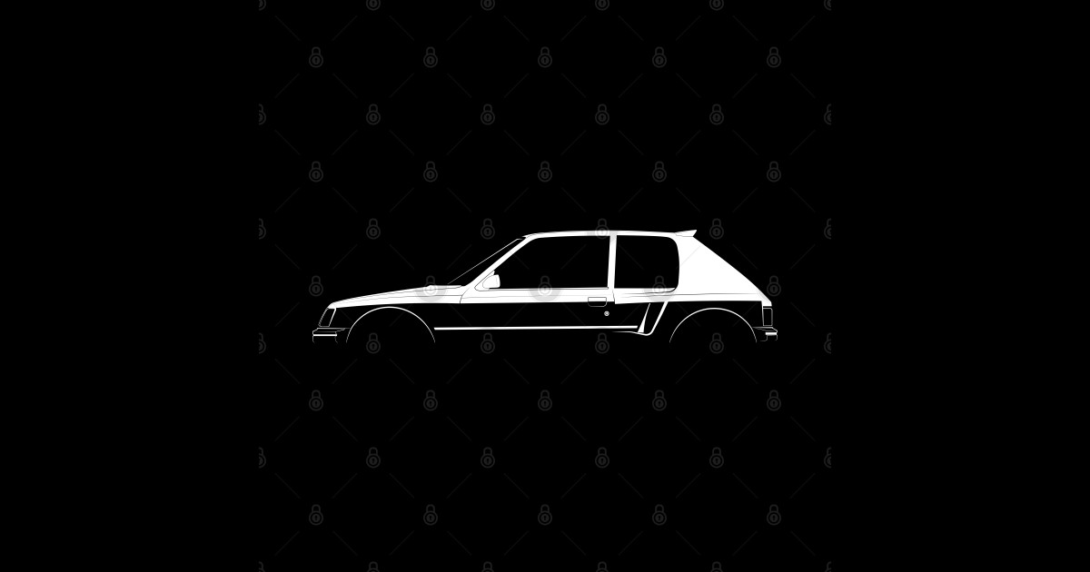 Peugeot 205 T16 Silhouette Peugeot 205 Sticker TeePublic