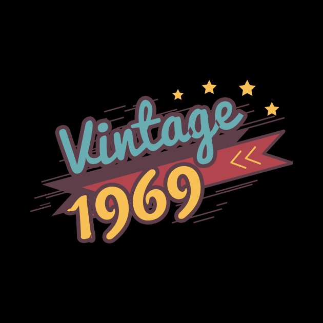 Vintage 1969 Funny Old School 50th Retro Gift T-shirt by andreperez87