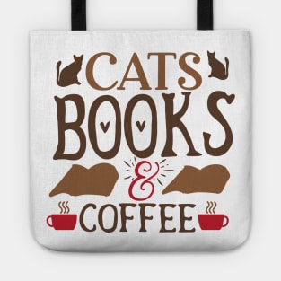 Cats Books and Coffee Tote