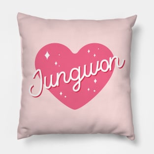 Enhypen Jungwon name text sparkling heart engene | Morcaworks Pillow