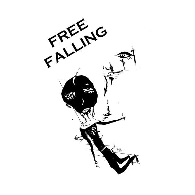 Free falling black handmade design by FranciscoCapelo
