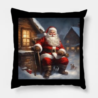 Santa Claus oil style Pillow