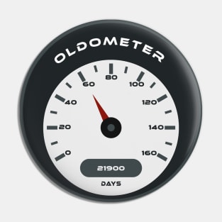 60th birthday oldometer Pin