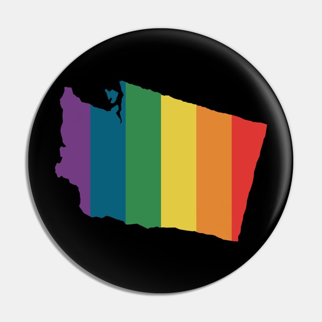 Washington State Rainbow Pin by n23tees