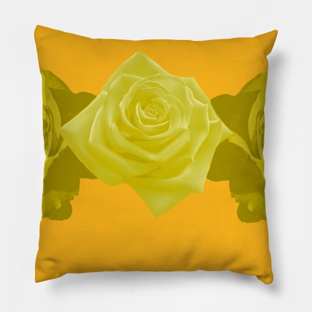 Three Yellow Roses Pillow by justingrinter