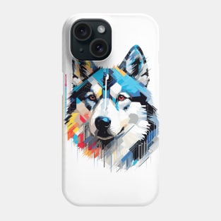 Husky Dog Pet World Animal Lover Furry Friend Abstract Phone Case