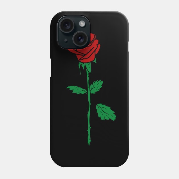 Red Rose Phone Case by deadlydelicatedesigns