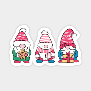 Cute three Christmas gnomes Magnet