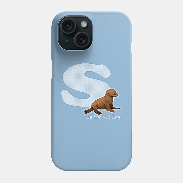 S is for Sea Lion Phone Case by Art by Aelia