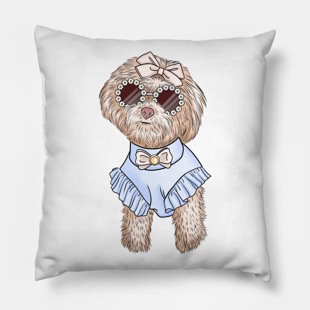 Cute bichon Pillow by Kuchinska design