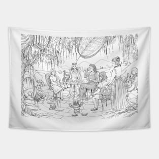 The Palace Garden Tea Party Tapestry