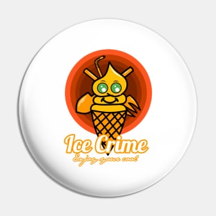 Cute ice cream character Pin