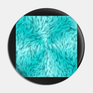 Bright Turquoise Fur Design Pin